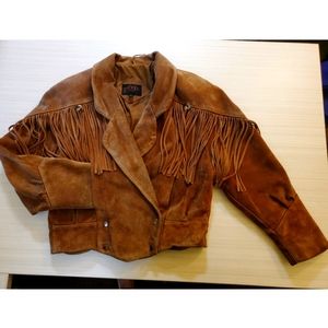G4000 leather fringe jacket